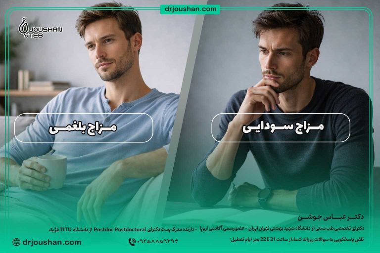 مقایسه بین مزاج-سودا-و-بلغم